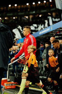 Anatoliy Trubin, Newcastle United FC ve SL Benfica (Maciej Rogowski / Ball Raw Images) arasında Şampiyonlar Ligi faz oyunu sırasında görüldü)