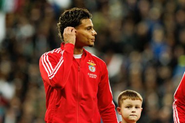 Richard Rios, Newcastle United FC ve SL Benfica (Maciej Rogowski / Ball Raw Images) arasındaki Şampiyonlar Ligi faz maçında görüldü.)