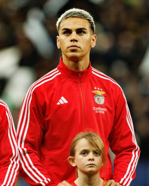 Enzo Barrenechea, Newcastle United FC ve SL Benfica (Maciej Rogowski / Ball Raw Images) arasındaki Şampiyonlar Ligi faz maçında görüldü.)