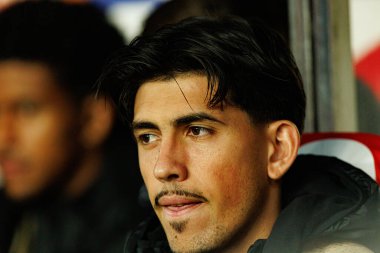 Joao Veloso, Newcastle United FC ve SL Benfica (Maciej Rogowski / Ball Raw Images) arasındaki Şampiyonlar Ligi faz maçında görüldü)