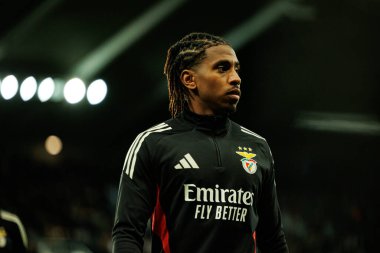 Leandro Barreiro, Newcastle United FC ve SL Benfica (Maciej Rogowski / Ball Raw Images) arasındaki Şampiyonlar Ligi faz maçında görüldü.)