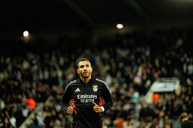 Vangelis Pavlidis, Newcastle United FC ve SL Benfica (Maciej Rogowski / Ball Raw Images) arasındaki Şampiyonlar Ligi faz maçında görüldü)