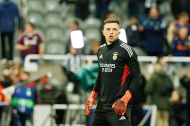 Anatoliy Trubin, Newcastle United FC ve SL Benfica (Maciej Rogowski / Ball Raw Images) arasında Şampiyonlar Ligi faz oyunu sırasında görüldü)