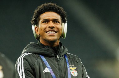 Joshua Wynder, Newcastle United FC ve SL Benfica (Maciej Rogowski / Ball Raw Images) arasındaki Şampiyonlar Ligi faz maçında görüldü.)