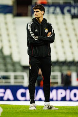 Antonio Silva, Newcastle United FC ve SL Benfica (Maciej Rogowski / Ball Raw Images) arasındaki Şampiyonlar Ligi faz maçında görüldü.)