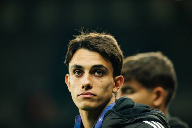 Joao Rego, Newcastle United FC ve SL Benfica (Maciej Rogowski / Ball Raw Images) arasında Şampiyonlar Ligi faz oyunu sırasında görüldü.)