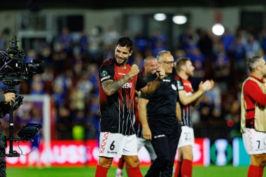 Bernardo Lopes, Lincoln Red Imps ve Lech Poznan (Maciej Rogowski / Ball Raw Images) takımları arasında oynanan UEFA Konferans Ligi faz maçında görüldü.)
