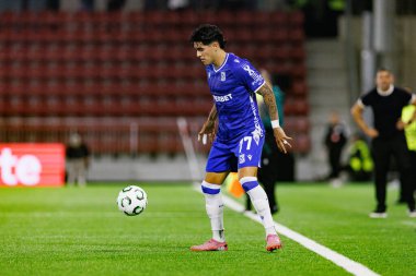 Luis Palma, Lincoln Red Imps ve Lech Poznan (Maciej Rogowski / Ball Raw Images) takımları arasında oynanan UEFA Konferans Ligi faz oyunu sırasında görüldü)
