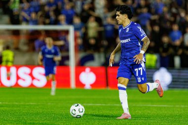 Luis Palma, Lincoln Red Imps ve Lech Poznan (Maciej Rogowski / Ball Raw Images) takımları arasında oynanan UEFA Konferans Ligi faz oyunu sırasında görüldü)