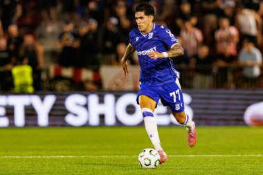 Luis Palma, Lincoln Red Imps ve Lech Poznan (Maciej Rogowski / Ball Raw Images) takımları arasında oynanan UEFA Konferans Ligi faz oyunu sırasında görüldü)