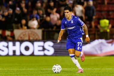 Luis Palma, Lincoln Red Imps ve Lech Poznan (Maciej Rogowski / Ball Raw Images) takımları arasında oynanan UEFA Konferans Ligi faz oyunu sırasında görüldü)