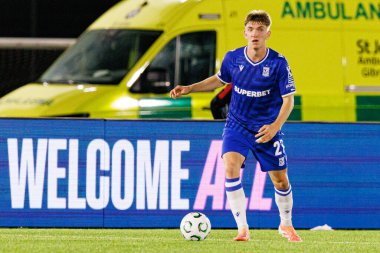 Wojciech Monka, Lincoln Red Imps ve Lech Poznan (Maciej Rogowski / Ball Raw Images) takımları arasında oynanan UEFA Konferans Ligi faz maçında görüldü)