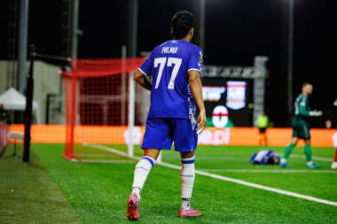 Luis Palma, Lincoln Red Imps ve Lech Poznan (Maciej Rogowski / Ball Raw Images) takımları arasında oynanan UEFA Konferans Ligi faz oyunu sırasında görüldü)