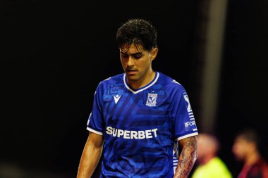 Luis Palma, Lincoln Red Imps ve Lech Poznan (Maciej Rogowski / Ball Raw Images) takımları arasında oynanan UEFA Konferans Ligi faz oyunu sırasında görüldü)