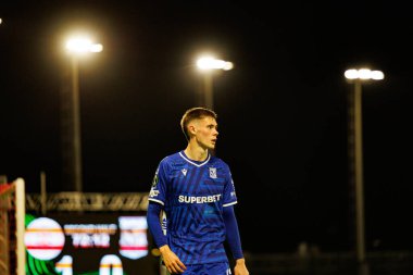 Gisli Thordarson, Lincoln Red Imps ve Lech Poznan (Maciej Rogowski / Ball Raw Images) takımları arasında oynanan UEFA Konferans Ligi faz maçında görüldü)