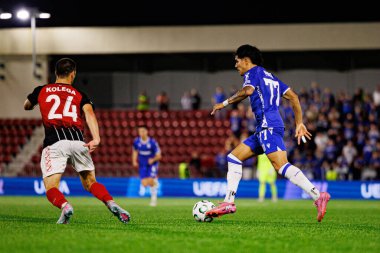 Luis Palma, Lincoln Red Imps ve Lech Poznan (Maciej Rogowski / Ball Raw Images) takımları arasında oynanan UEFA Konferans Ligi faz oyunu sırasında görüldü)