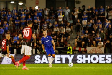 Mateusz Skrzypczak, Lincoln Red Imps ve Lech Poznan (Maciej Rogowski / Ball Raw Images) takımları arasında oynanan UEFA Konferans Ligi faz oyunu sırasında görüldü)