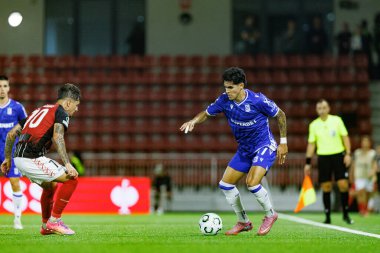 Luis Palma, Lincoln Red Imps ve Lech Poznan (Maciej Rogowski / Ball Raw Images) takımları arasında oynanan UEFA Konferans Ligi faz oyunu sırasında görüldü)