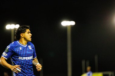 Luis Palma, Lincoln Red Imps ve Lech Poznan (Maciej Rogowski / Ball Raw Images) takımları arasında oynanan UEFA Konferans Ligi faz oyunu sırasında görüldü)