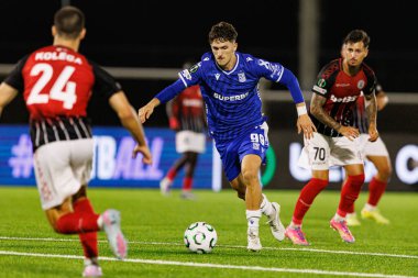Pablo Rodriguez, Lincoln Red Imps ve Lech Poznan (Maciej Rogowski / Ball Raw Images) takımları arasında oynanan UEFA Konferans Ligi faz maçında görüldü.)