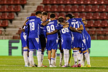 Lincoln Red Imps ve Lech Poznan (Maciej Rogowski / Ball Raw Images) takımları arasında oynanan UEFA Konferans Ligi faz oyunu sırasında görülen Lech takımı)