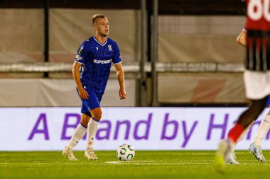 Wojciech Monka, Lincoln Red Imps ve Lech Poznan (Maciej Rogowski / Ball Raw Images) takımları arasında oynanan UEFA Konferans Ligi faz maçında görüldü)