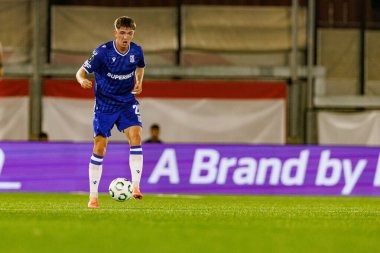 Wojciech Monka, Lincoln Red Imps ve Lech Poznan (Maciej Rogowski / Ball Raw Images) takımları arasında oynanan UEFA Konferans Ligi faz maçında görüldü)