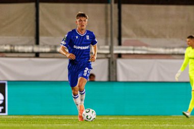 Wojciech Monka, Lincoln Red Imps ve Lech Poznan (Maciej Rogowski / Ball Raw Images) takımları arasında oynanan UEFA Konferans Ligi faz maçında görüldü)