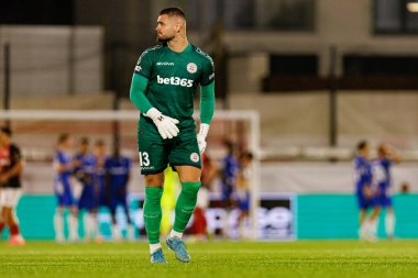 Jaylan Hankins UEFA Konferans Ligi faz maçında Lincoln Red Imps ve Lech Poznan (Maciej Rogowski / Ball Raw Images) takımları arasında görüldü)