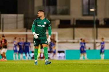 Jaylan Hankins UEFA Konferans Ligi faz maçında Lincoln Red Imps ve Lech Poznan (Maciej Rogowski / Ball Raw Images) takımları arasında görüldü)