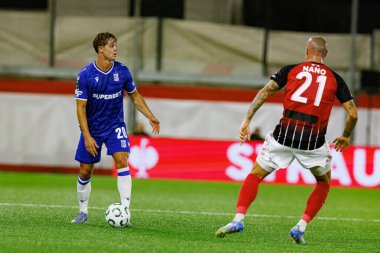 Robert Gumny UEFA Konferans Ligi faz oyunu sırasında Lincoln Red Imps ve Lech Poznan (Maciej Rogowski / Ball Raw Images) takımları arasında görüldü)