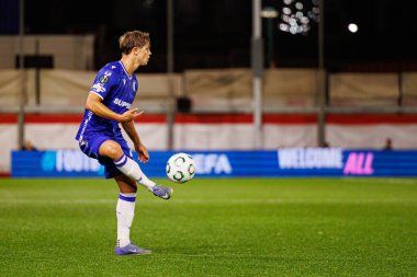 Robert Gumny UEFA Konferans Ligi faz oyunu sırasında Lincoln Red Imps ve Lech Poznan (Maciej Rogowski / Ball Raw Images) takımları arasında görüldü)