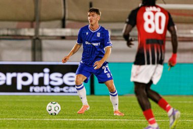 Wojciech Monka, Lincoln Red Imps ve Lech Poznan (Maciej Rogowski / Ball Raw Images) takımları arasında oynanan UEFA Konferans Ligi faz maçında görüldü)