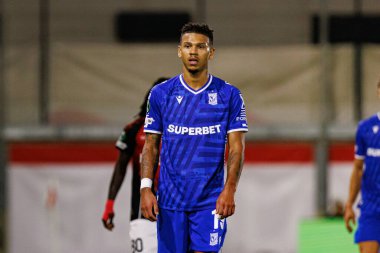 Bryan Fiabema, Lincoln Red Imps ve Lech Poznan (Maciej Rogowski / Ball Raw Images) takımları arasında oynanan UEFA Konferans Ligi faz oyunu sırasında görüldü)