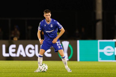 Gisli Thordarson, Lincoln Red Imps ve Lech Poznan (Maciej Rogowski / Ball Raw Images) takımları arasında oynanan UEFA Konferans Ligi faz maçında görüldü)
