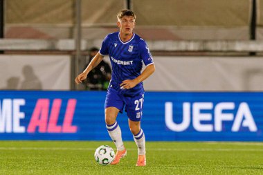 Wojciech Monka, Lincoln Red Imps ve Lech Poznan (Maciej Rogowski / Ball Raw Images) takımları arasında oynanan UEFA Konferans Ligi faz maçında görüldü)