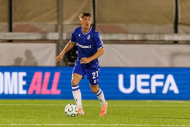 Wojciech Monka, Lincoln Red Imps ve Lech Poznan (Maciej Rogowski / Ball Raw Images) takımları arasında oynanan UEFA Konferans Ligi faz maçında görüldü)