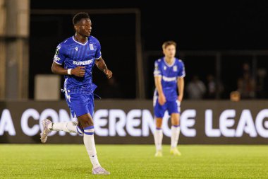 Yannick Agnero, Lincoln Red Imps ve Lech Poznan (Maciej Rogowski / Ball Raw Images) takımları arasında oynanan UEFA Konferans Ligi faz maçında görüldü)