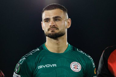 Jaylan Hankins UEFA Konferans Ligi faz maçında Lincoln Red Imps ve Lech Poznan (Maciej Rogowski / Ball Raw Images) takımları arasında görüldü)