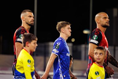 Wojciech Monka, Lincoln Red Imps ve Lech Poznan (Maciej Rogowski / Ball Raw Images) takımları arasında oynanan UEFA Konferans Ligi faz maçında görüldü)