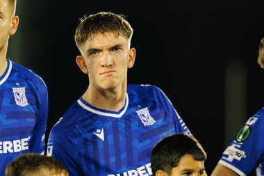 Wojciech Monka, Lincoln Red Imps ve Lech Poznan (Maciej Rogowski / Ball Raw Images) takımları arasında oynanan UEFA Konferans Ligi faz maçında görüldü)