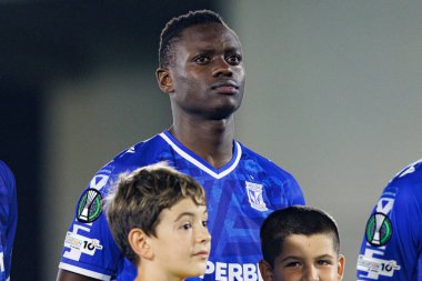 Timothy Ouma, Lincoln Red Imps ve Lech Poznan (Maciej Rogowski / Ball Raw Images) takımları arasında oynanan UEFA Konferans Ligi faz oyunu sırasında görüldü)