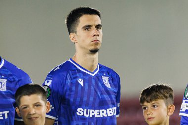 Joao Moutinho UEFA Konferans Ligi faz maçında Lincoln Red Imps ve Lech Poznan (Maciej Rogowski / Ball Raw Images) takımları arasında görüldü)