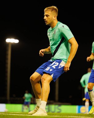 Mateusz Skrzypczak, Lincoln Red Imps ve Lech Poznan (Maciej Rogowski / Ball Raw Images) takımları arasında oynanan UEFA Konferans Ligi faz oyunu sırasında görüldü)