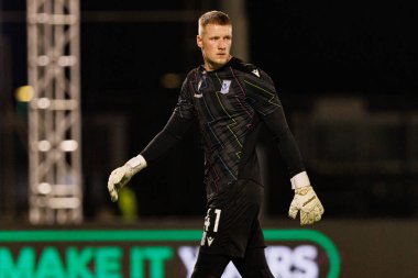 Bartosz Mrozek, Lincoln Red Imps ve Lech Poznan (Maciej Rogowski / Ball Raw Images) takımları arasında oynanan UEFA Konferans Ligi faz maçında görüldü)
