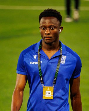 Yannick Agnero, Lincoln Red Imps ve Lech Poznan (Maciej Rogowski / Ball Raw Images) takımları arasında oynanan UEFA Konferans Ligi faz maçında görüldü)