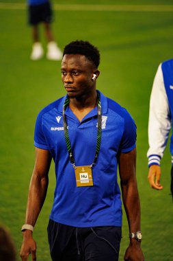 Yannick Agnero, Lincoln Red Imps ve Lech Poznan (Maciej Rogowski / Ball Raw Images) takımları arasında oynanan UEFA Konferans Ligi faz maçında görüldü)