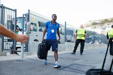 Timothy Ouma, Lincoln Red Imps ve Lech Poznan (Maciej Rogowski / Ball Raw Images) takımları arasında oynanan UEFA Konferans Ligi faz oyunu sırasında görüldü)