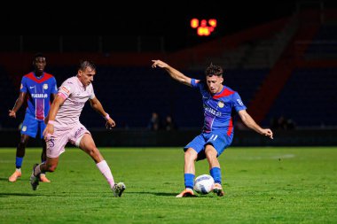 Facundo Caseres ve Cedric Nuozzi, Liga Portekiz maçı sırasında FC Alverca ve Gil Vicente FC (Maciej Rogowski / Ball Raw Images) takımları arasında görüldü.)