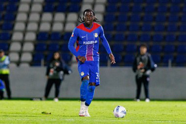 Bastien Meupiyou, Liga Portekiz maçı sırasında FC Alverca ve Gil Vicente FC (Maciej Rogowski / Ball Raw Images) takımları arasında görüldü.)